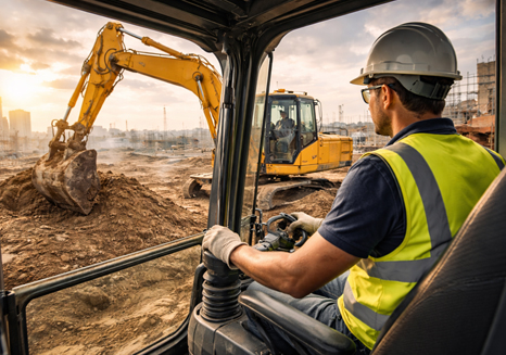Excavator and groundworks