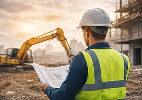 Site supervisor overseeing works